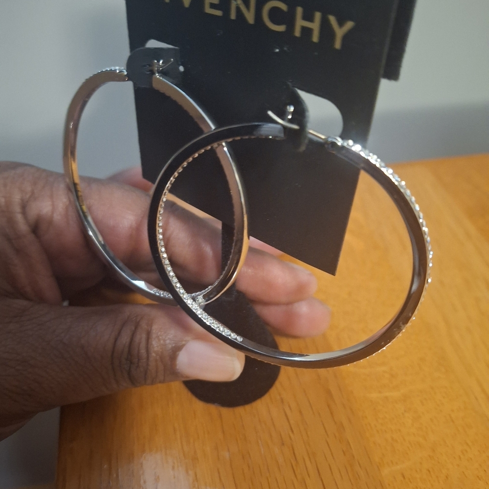 Givenchy Pavé Hoop Earrings & Bangle Bracelet - Picture 6 of 10